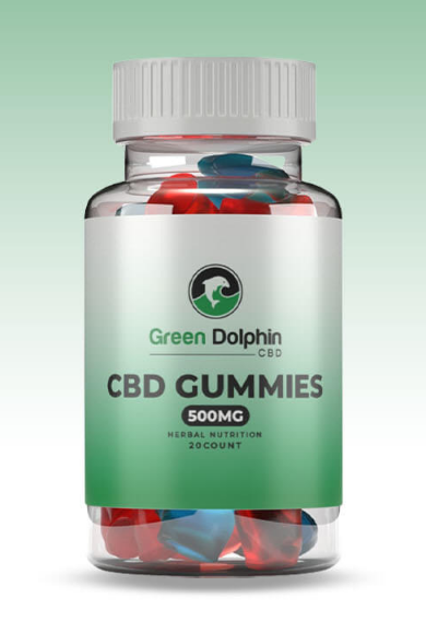 Green Dolphin CBD Gummies Bottle